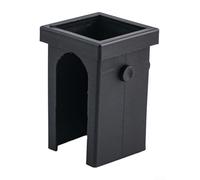 Jonikuper Square Tube Sleeve for Fitness Equipment Accessories, Plastic Hollow Variable Diameter Sliding Bushing, Compatible with 45mm to 40mm Square Tubes, 4PCS Black(A)