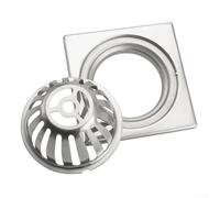 Jonikuper Stainless Steel Gutter For Leaf Guard for 3/4/5 Inch Downpipe, Rust-Resistant Roof Drain Protection with Grid Design to Clogging, For Easy Install No Tools(Square 3inch)