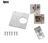 Jonikuper Stainless Steel Hinge Repair Plate Compatible with for Cabinet, Door, Drawer - Rust Resistant Furniture Mounting Hardware Tool, 10cm x 9cm x 1.5cm (Pack Options(1pc)