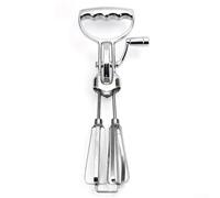 Jonikuper Stainless Steel Manual Hand Crank Mixer for Kitchen Dough, Batter, Eggs & Whipping Cream - Adjustable Speed, Rust-Resistant, Compact Storage - No(large)
