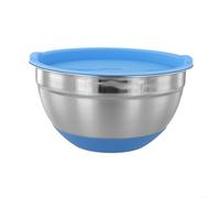 Jonikuper Stainless Steel Salad Bowl With Silicone Bottom Lid, For Mixing, Serving, Storing Food Large Capacity Dishwasher Safe Non Slip Base 20Cm/30cm(20cm)