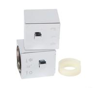 Jonikuper Thermostatic Control Handles Pair, Square Shower Temperature Control Handle Knob - Chrome Water Control Handles, For Shower Mixer Taps