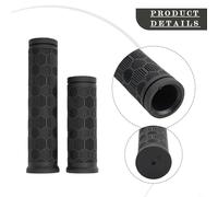 Jonikuper TPR Rubber Handlebar Grips for 22.2mm For Bars, Twisted Design for Mountain and Road Bikes, Secure Comfortable Grip, 2 Pcs Set(125mm+90mm)