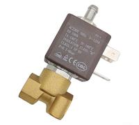 Jonikuper Two-Way 230V 50Hz Solenoid Valve for Coffee Machine Replacement Part Compatible with Steam and Hot Water Systems, Brown(Three-way 6bar)