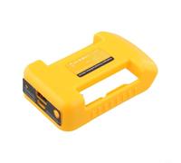 Jonikuper USB Battery Adapter for DEWALT 18V Lithium Batteries with USB C and Type-C Port, Dual Output Power Converter for Portable Outdoor Use,(Yellow)