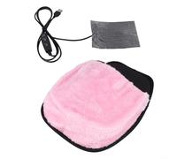 Jonikuper USB-Powered Heated Hand Warmer Pad with Wrist Support for Home, Office & Laptop Use - 30 x 22 cm Plush Fabric, 3 Settings(Pink)