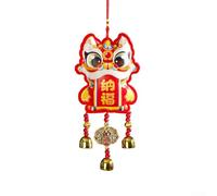 Jonikuper Year of the Snake 2025 Chinese New Year Wind Chime Pendant, Spring Festival Home Decor Ornament for Living Room and Bedroom, 31x11cm Cloth Hanging(1)