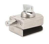 Jonlaki 10-12mm Frameless Glass, Stainless Steel Push Sliding Lock for Secure Shopping Mall and Apartment Use