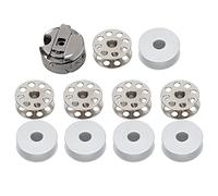 Jonlaki 10Pcs Lightweight Aluminum Bobbins & Case for Walking Foot Industrial Sewing Machine Accessories