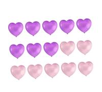 Jonlaki 15PCS Cute Cartoon Heart Shaped Reusable Ice Cubes - Refreezable Washable Plastic Drink for Cold Beverage Enjoyment (Purple)