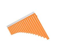 Jonlaki 18-Pipe Pan Flute G-G3 Key ABS Panpipes with Exquisite Craftsmanship & Carry Bag - Traditional Chinese Woodwind Instrument (Orange)