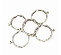 Jonlaki 1pcs Semi Circular Alloy Frame for DIY - Metal Purse Frame with Kiss Buckle Lock