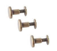 Jonlaki 20pcs Flat Head Copper Screws & Nuts Set - Durable 8mm Hardware for DIY Crafts, Luggage Repair & Leather Projects - Rust-Resistant & Easy to Install