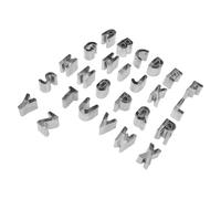 Jonlaki 26Pcs Alphabet Cutters Capital Stainless Steel Set for DIY Baking,Letter Cutters in Aluminum Storage Box