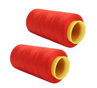 Jonlaki 2PCS High Strength Red Polyester Sewing Thread for Quilting, Splicing, and General Repair with Versatile Applications