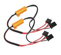 Jonlaki 2Pcs LED Decoders LED Load Resistor Error Canceller for H7 Headlight Anti Hyper Flash No Error Wiring with ABS Metal Material 12V 50W 8Ohm
