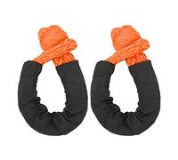 Jonlaki 2Pcs Recovery Soft Shackle - 35 Tons Breaking Strength Lightweight Rope Shackle for Trucks,SUVs,Offroad Vehicles -,Easy to Use with Oxford Protective (Orange)