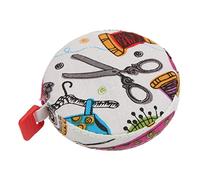 Jonlaki 2Pcs Soft Portable Tape Measure for Easy Reading Sewing & Body Measurement with Round Button Design (Colorful needlework and cloth ruler)