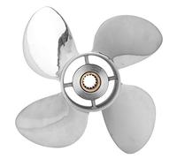 Jonlaki 4 Blades Outboard Propeller Stainless Steel 13 X 19 Pitch Fit for 50- Engine
