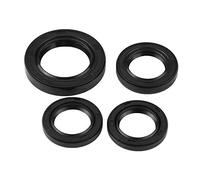 Jonlaki 4 Pcs Engine Crankshaft Gear Oil Seal Crank Case Oil Seal Crankshaft Set High Strength Rubber Direct Replacement OEM 42395076 for GY6 152 QMI 157QMJ Scoot