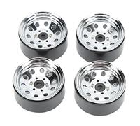 Jonlaki 4PCS .9in RC Beadlock Wheel Hub Iron Wear- Structure for Enhanced Performance and Stability (Silver)