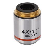 Jonlaki 4X Objective Lens Parallel Optical Infinite Microscope Accessory with Standard Thread for Clear Imaging