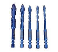 Jonlaki 5Pcs Eccentric Drill Bit Set M35 Tungsten Steel for Concrete Masonry & Wood Drilling