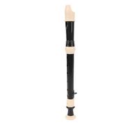 Jonlaki 8 Hole Detachable Soprano Recorder for Kids and Adults - Musical Instrument with Rod and Protective Case, for Beginners (Black)