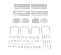 Jonlaki 8in Bunk Bracket Kit for 2in X 3in Boat Trailer Crossmembers with Height - Galvanized U Bolts & Complete Accessories Included