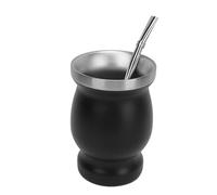 Jonlaki 8oz Double Wall Stainless Steel Gourd Tea Cup with Spoon Straw Brush - Insulated Cup for Tea,Coffee,- 230ml Gourd-Shaped Design (230ml)