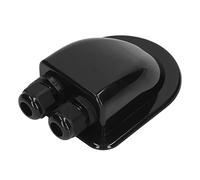 Jonlaki ABS Cable Junction Box for Solar Panel and External Power Wiring, Double Wire Cable Entry Gland Box in (Black)