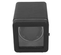 Jonlaki Automatic Rotation Watch Winder, Low Noise Motor PU Leather and Plastic Single Watch Winder 4 Modes Setting Safe Decoration for Room (Black W150A)