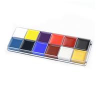 Jonlaki Body Painting Palette 12 Colors Highly Saturated Refreshing Face Paint for Halloween Party