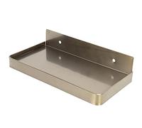 Jonlaki Brushed Stainless Steel Wall Mounted Bathroom Phone Holder Storage Shelf for Toiletries and 185x90mm (Gold)