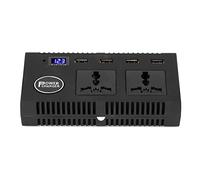 Jonlaki Car Power Inverter, DC 12V 24V to AC 200W with Voice Broadcast and 8 Protections, for Home Appliances Outdoor Use