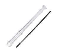 Jonlaki Clarinet 8 Hole G Key for Kids Music Learning Educational Toy with Rod - Safe and Fun Musical Instrument (Transparent)