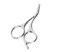 Jonlaki Eyebrow Scissors, Trimming Scissors with Stainless Steel Ergonomic Design, Professional Grooming Small Scissors for Eyebrow, Silver (Silver)