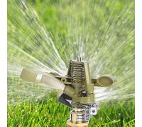 Jonlaki G3/4 Inch Aluminium Alloy Garden Irrigation Nozzle with Rocker Arm for Efficient Spraying