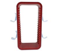 Jonlaki Game Discs Storage Tower with Controller and Headset Stands, Large Capacity, Easy Assembly, Vertical and Horizontal Options, White (Red)