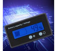 Jonlaki GY-6GS Battery Monitor with LCD Display, 12-84V Voltage & Capacity Tracker for Automotive & Marine Use - Blue Backlight