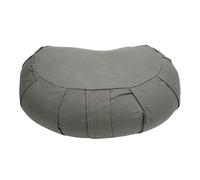 Jonlaki Half Moon Meditation Cushion, Cotton Cover, Ideal for Yoga & Meditation, Compact & Lightweight, Supports Calm Mind. Floor Seating with Comfort and Support, Versatile Use for Home (Gray)