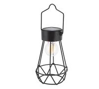 Jonlaki Handheld Solar Lanterns LED Vintage Lampshade Portable Camping Light with Hanging Hooks for Home and Outdoor Use