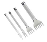 Jonlaki High-Speed Steel Prong Punch Tool Set for Leatherworking - +2+4+6 Teeth Let You Create Holes Easily (1+2+4+6 tooth set)