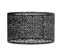 Jonlaki Hollow Out Metal Lampshade E27 E14 Use | Exquisite -Carved Design | Coating for Heat Dissipation | Suitable for Various Lamps (Black)