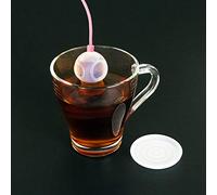 Jonlaki Innovative Diver Shape Silicone Tea Infuser Strainer - Food Grade Material,High Temperature,Easy to Tea Making Tool,Light Blue Color Options (Pink)