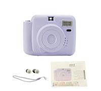 Jonlaki Instant Camera, Simple Operation with Auto Metering and 5 Level Manual Flash Mode, Integrated Selfie Mirror and Macro Mode, with Wrist Strap and AA Batteries, for Family and