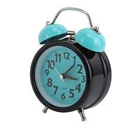 Jonlaki Light Blue Retro Night Luminous Alarm Clock with Double Bell for a Stylish Bedside Experience