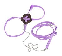 Jonlaki Lizard Harness for Reptiles with Chain Design - Comfortable and Outdoor for Small Pets (Purple)
