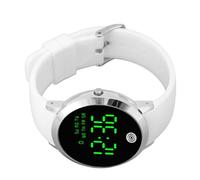 Jonlaki Men's Ultra Thin Digital Watch with Color Screen, Backlit Display, Alarm & Stopwatch for Sports and Daily Use, Stylish and White Design (Big Size)