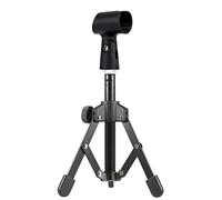 Jonlaki MS-12 Foldable Desktop Microphone Tripod Stand with MC5 Mic Clamp/Holder for Podcasts, Lectures, and Meetings